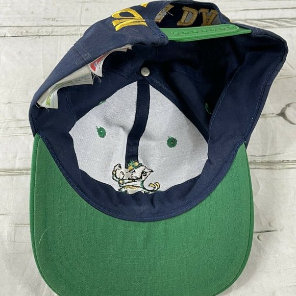 Vintage Notre Dame Fighting Irish Embroidered Spell Out Snapback Adjustable Hat - Picture 3 of 4